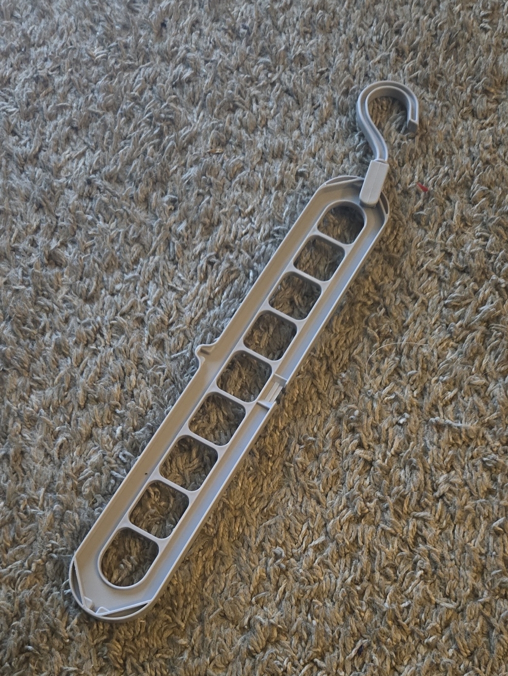 Multi-Slot Hanging Closet Organizer - Light Gray